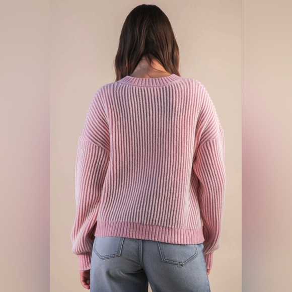 Large Hearts Entwined Cardigan Sweater-NWT - Picture 6 of 9